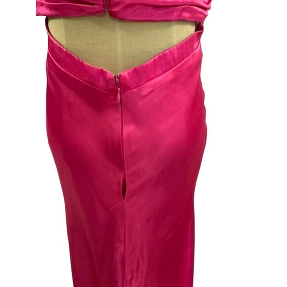 "TABOO" Formal Rhinestone Halter Maxi Dress SZ 9/10 Y2K Barbie Prom PLZ READ!! - Picture 5 of 16